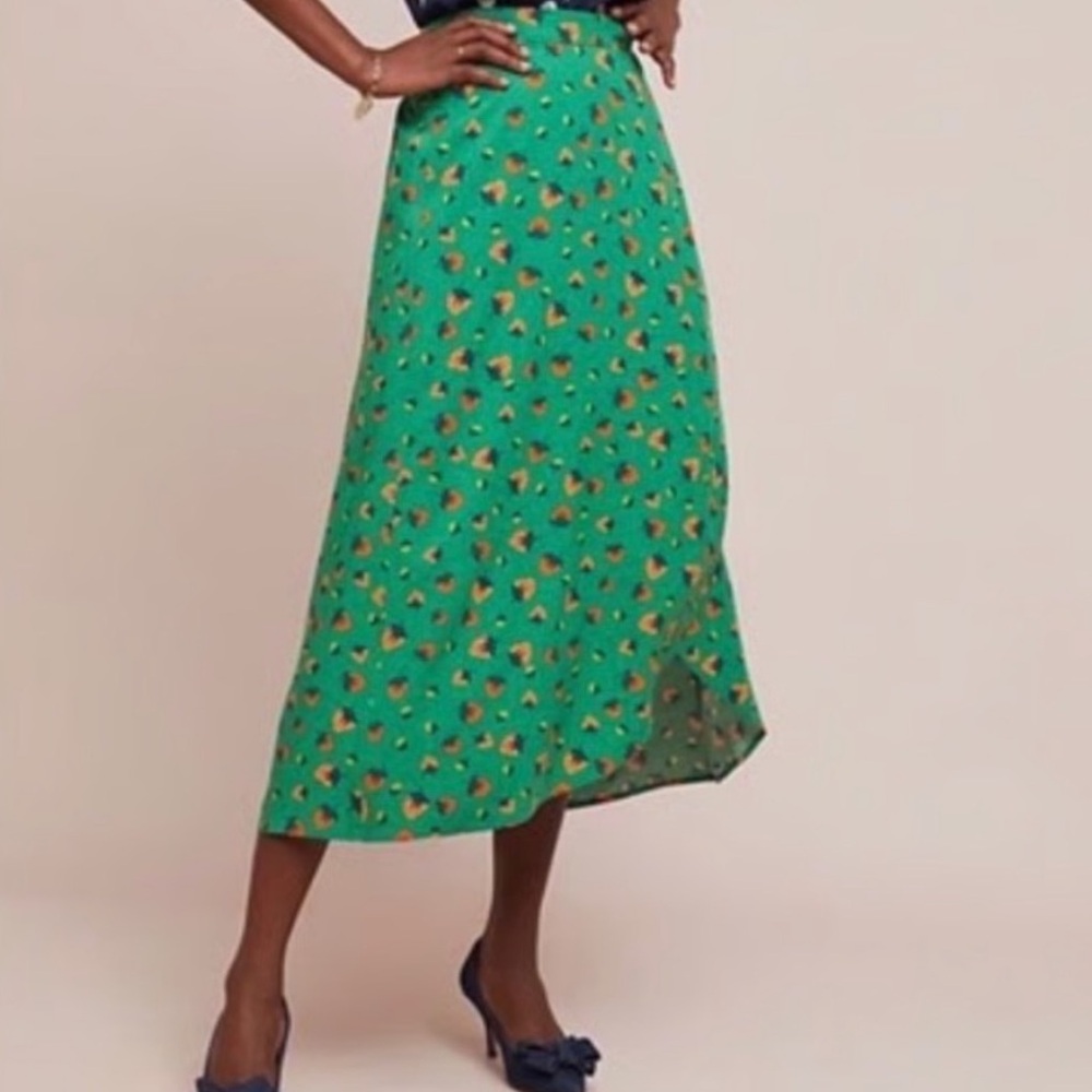 anthropologie 35 of 52
Conversations Colloquially strawberry Wrap Skirt M